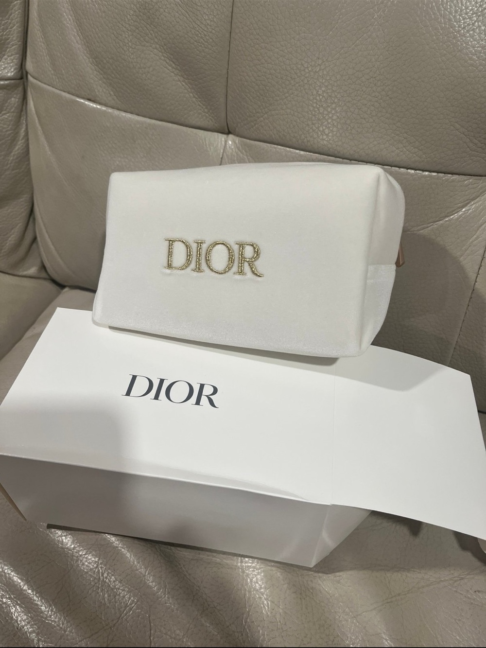 Dior makeup bag